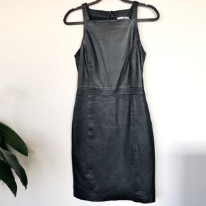 Mango Black Leather Dress - XS or Size 2-4